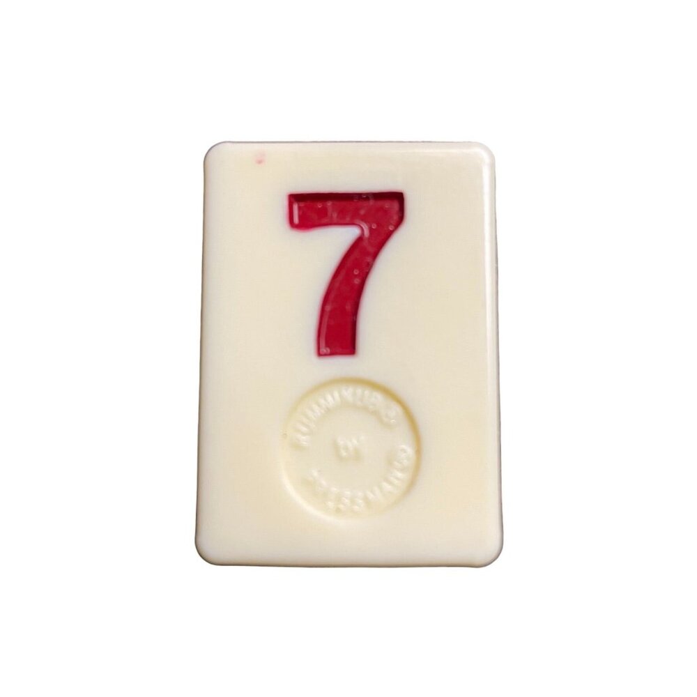 Pressman Rummikub Red 7 Tile Original Replacement Game Piece Smooth Back u
